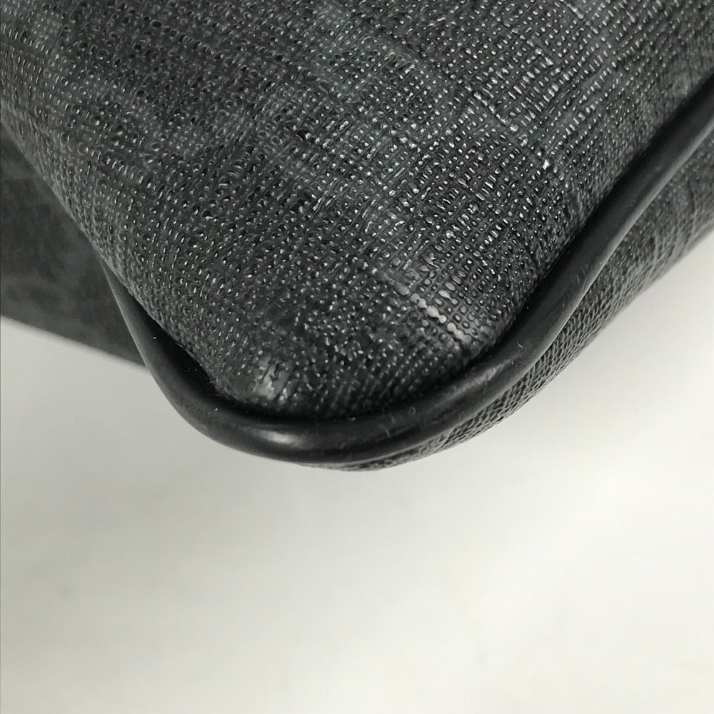 GUCCI Shoulder Bag 162904 GG Supreme Canvas black GG Supreme flat mens Used Authentic