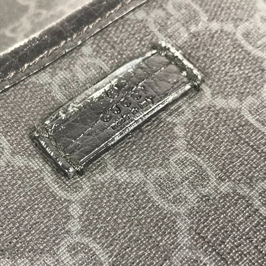 GUCCI Shoulder Bag 162904 GG Supreme Canvas black GG Supreme flat mens Used Authentic