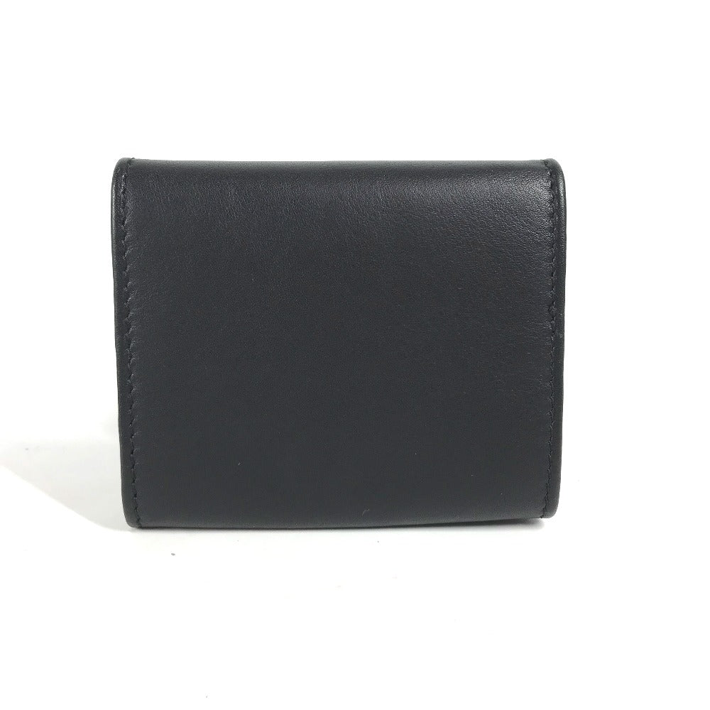 Dunhill Coin case leather black flap logo mens Used Authentic