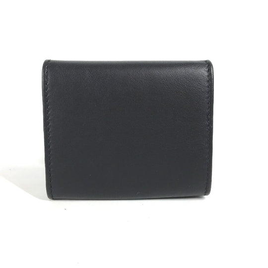 Dunhill Coin case leather black flap logo mens Used Authentic