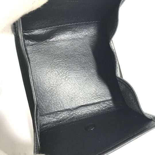 Dunhill Coin case leather black flap logo mens Used Authentic