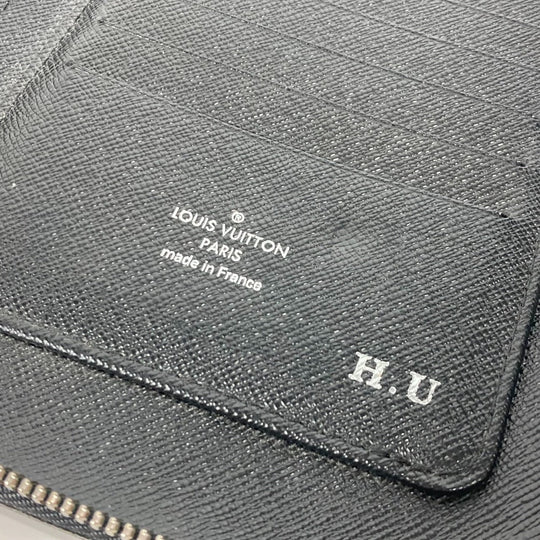 LOUIS VUITTON Long Wallet Purse N48255 Damier Grafitto Canvas black Damier Grafitte Atholl Organizer mens Used Authentic