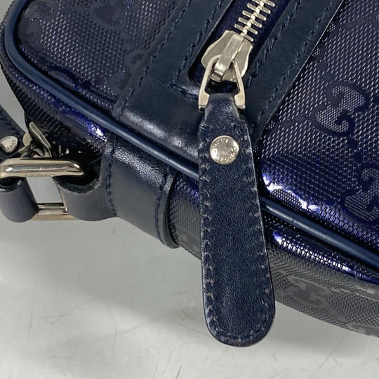 GUCCI Shoulder Bag 201447 GG Imprime, Leather blue GG implementation mens Used Authentic