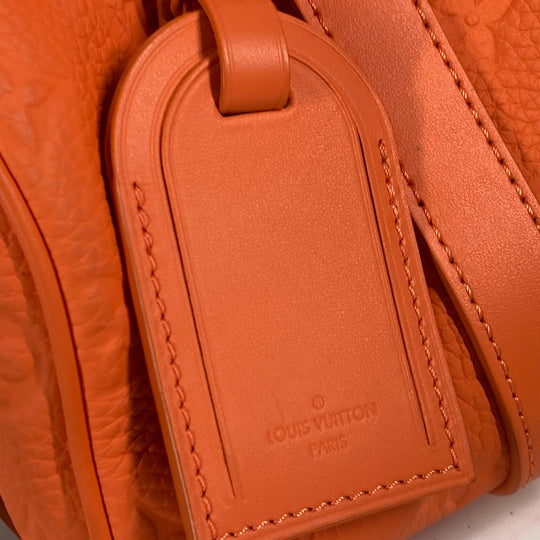 LOUIS VUITTON Handbag M20930 Taurillon Clemence Leather Orange Monogram Keepall  bandouliere25 mens Used Authentic