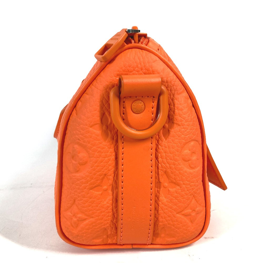 LOUIS VUITTON Handbag M20930 Taurillon Clemence Leather Orange Monogram Keepall  bandouliere25 mens Used Authentic