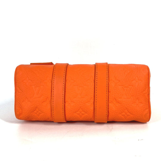 LOUIS VUITTON Handbag M20930 Taurillon Clemence Leather Orange Monogram Keepall  bandouliere25 mens Used Authentic