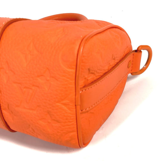 LOUIS VUITTON Handbag M20930 Taurillon Clemence Leather Orange Monogram Keepall  bandouliere25 mens Used Authentic