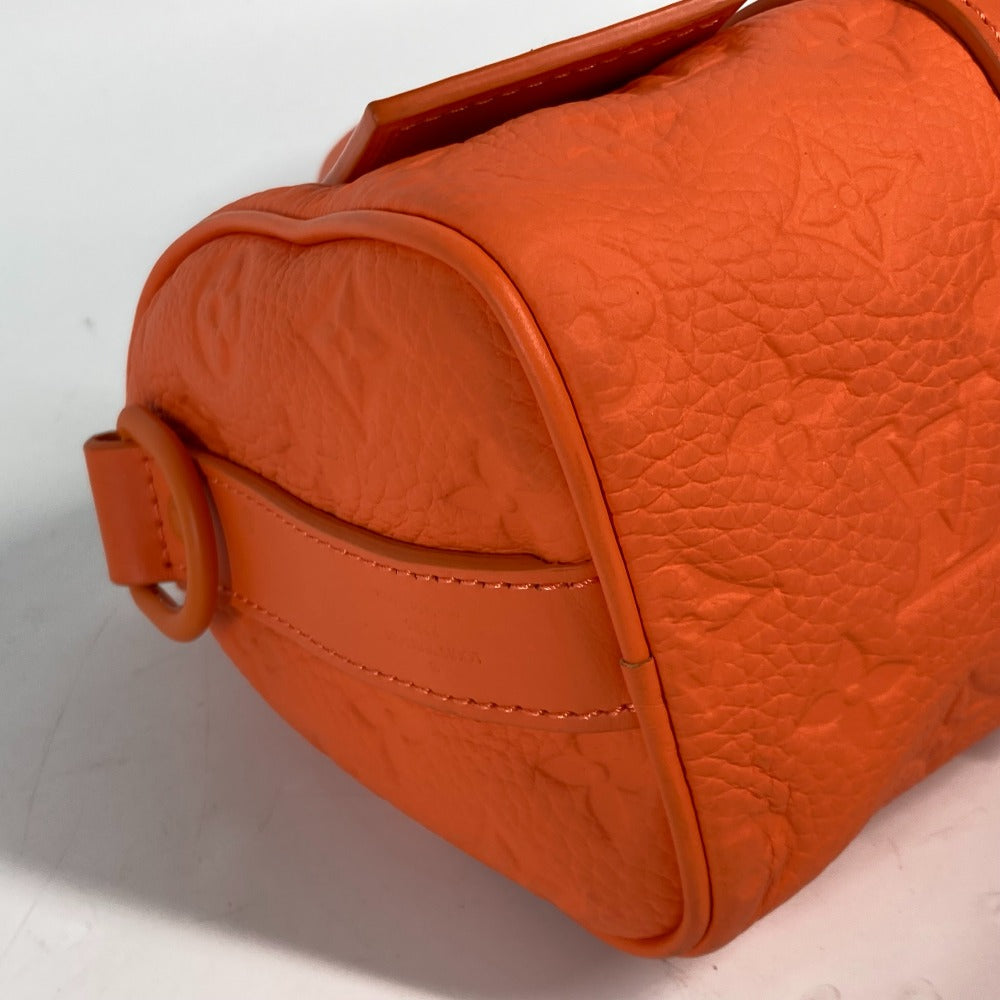 LOUIS VUITTON Handbag M20930 Taurillon Clemence Leather Orange Monogram Keepall  bandouliere25 mens Used Authentic
