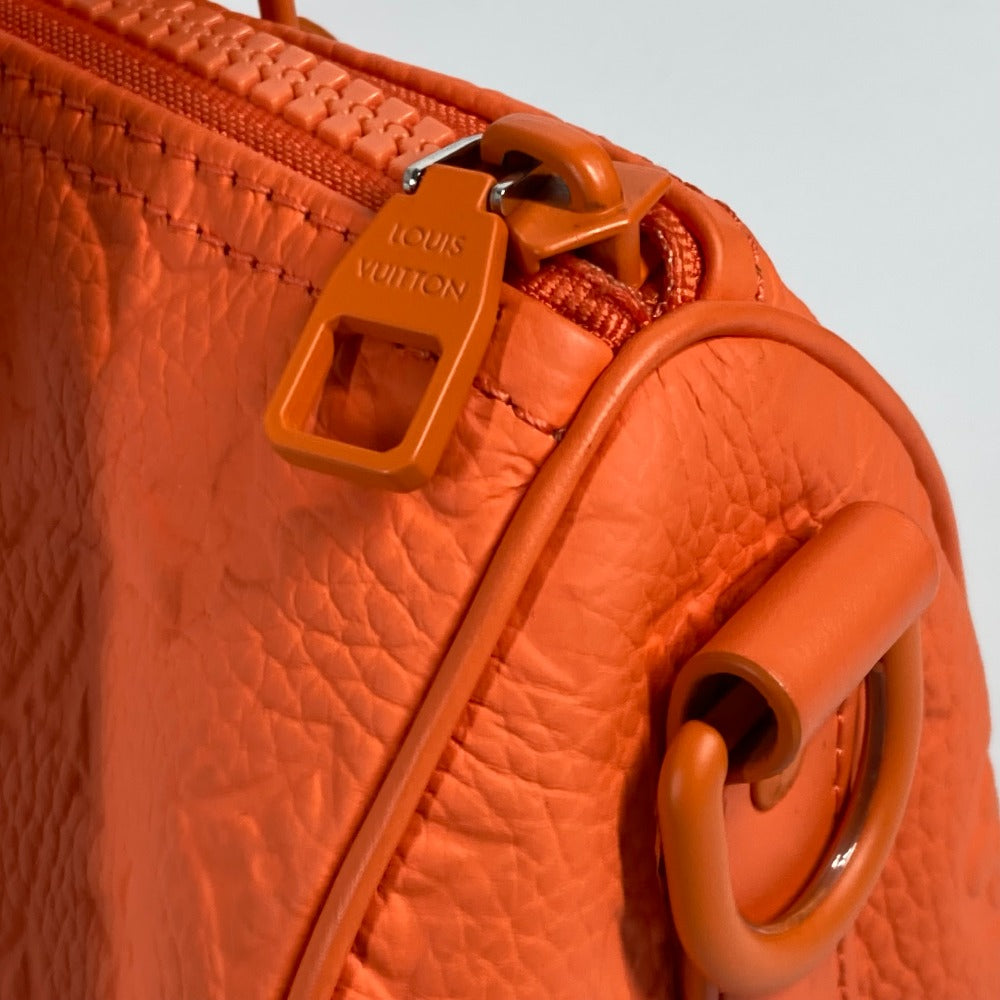 LOUIS VUITTON Handbag M20930 Taurillon Clemence Leather Orange Monogram Keepall  bandouliere25 mens Used Authentic