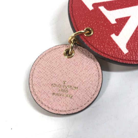 LOUIS VUITTON key ring M67847 Monogram giant canvas Red Monogram Giant Porto Cray Rustre Women Used Authentic