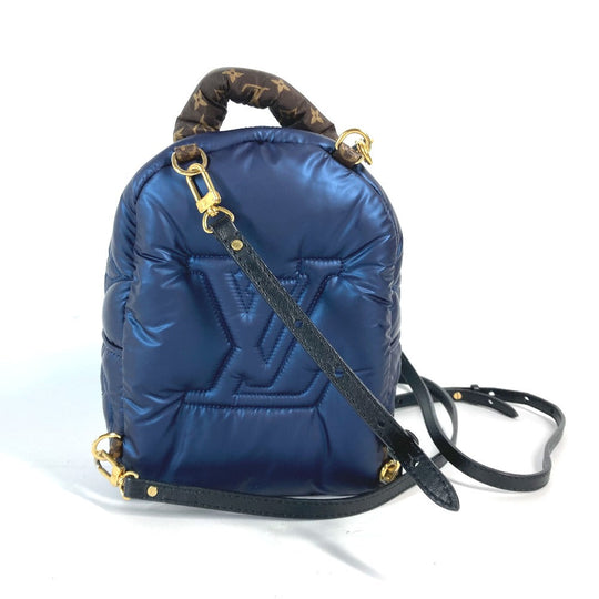 LOUIS VUITTON Backpack M21060 Nylon, Monogram Canvas Navy monogram palm springs Backpack MINI
