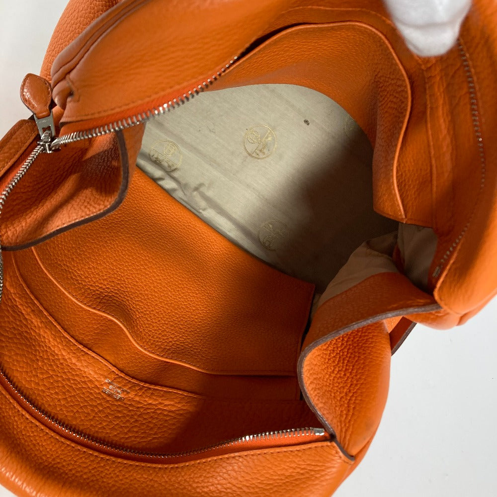 HERMES Handbag Taurillon Clemence Orange Atlas 35 Women Used Authentic