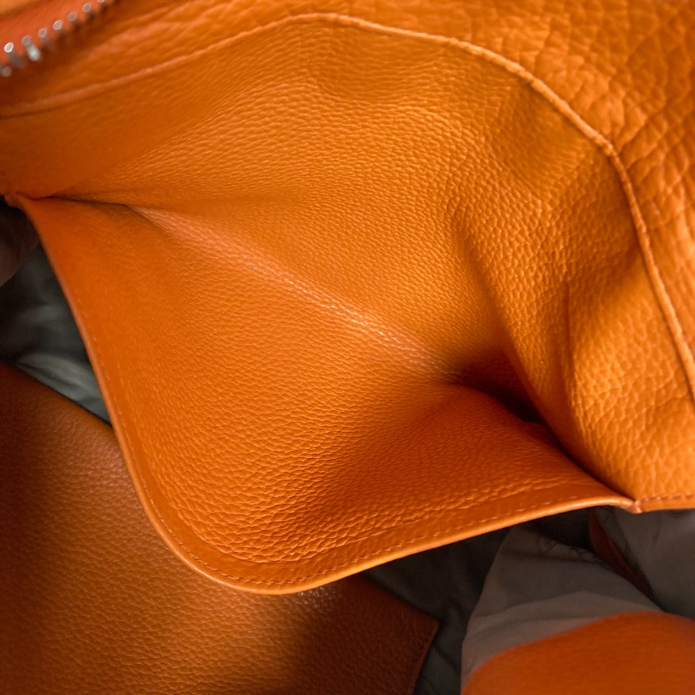 HERMES Handbag Taurillon Clemence Orange Atlas 35 Women Used Authentic