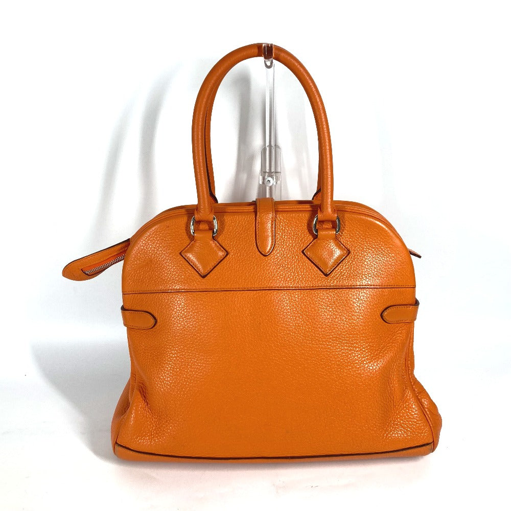 HERMES Handbag Taurillon Clemence Orange Atlas 35 Women Used Authentic