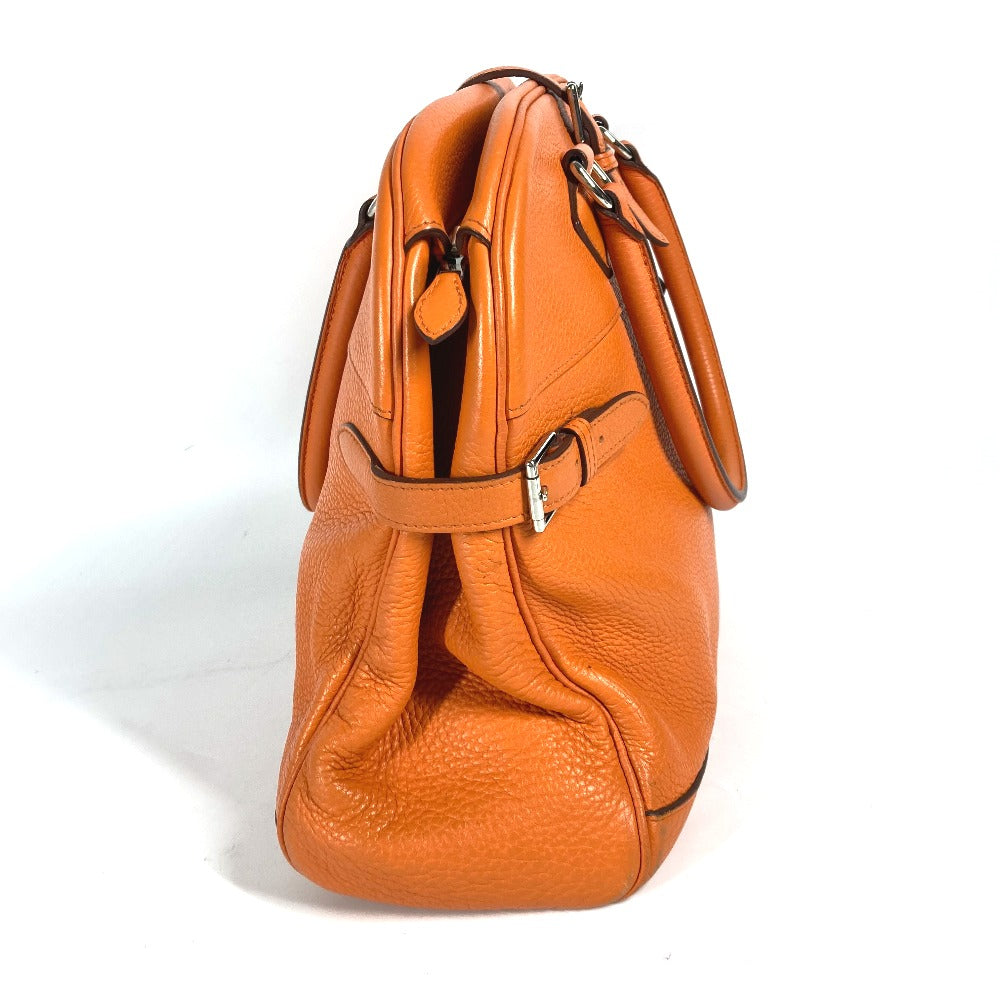 HERMES Handbag Taurillon Clemence Orange Atlas 35 Women Used Authentic