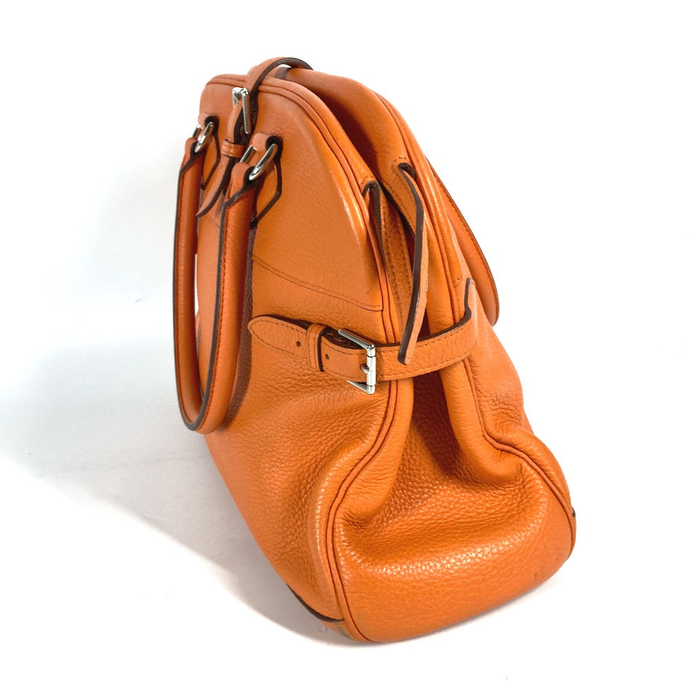 HERMES Handbag Taurillon Clemence Orange Atlas 35 Women Used Authentic
