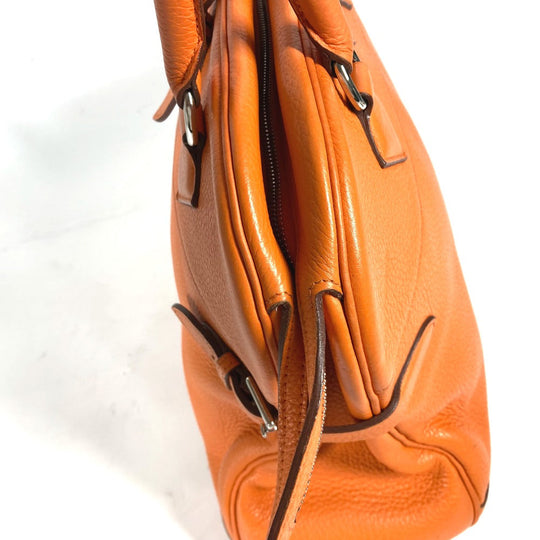 HERMES Handbag Taurillon Clemence Orange Atlas 35 Women Used Authentic