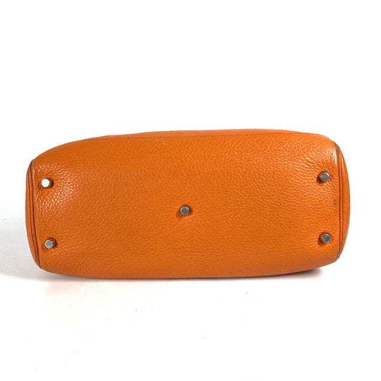 HERMES Handbag Taurillon Clemence Orange Atlas 35 Women Used Authentic
