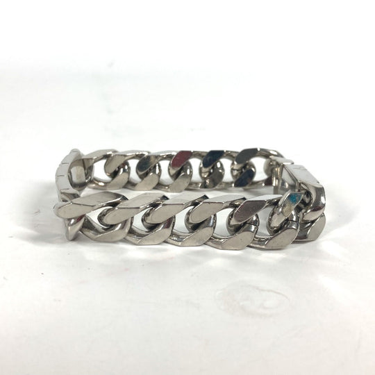 LOUIS VUITTON bracelet M62486 metal Silver Chain bracelet monogram mens Used Authentic