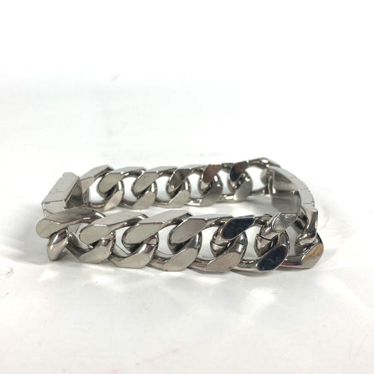 LOUIS VUITTON bracelet M62486 metal Silver Chain bracelet monogram mens Used Authentic