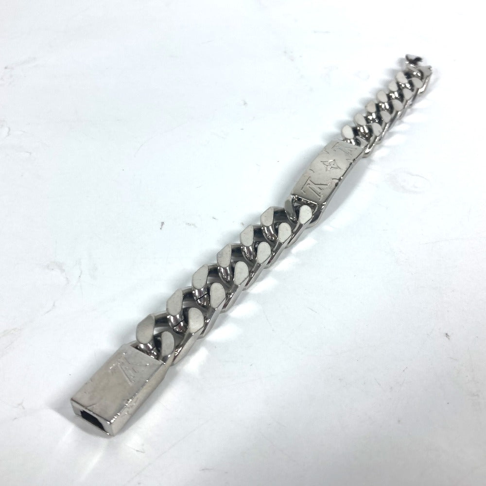 LOUIS VUITTON bracelet M62486 metal Silver Chain bracelet monogram mens Used Authentic
