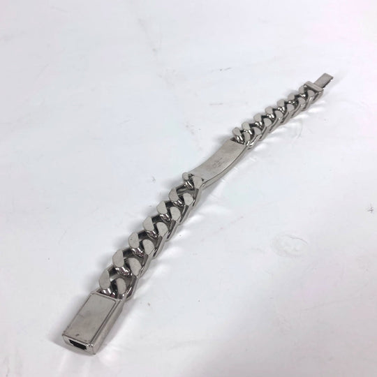 LOUIS VUITTON bracelet M62486 metal Silver Chain bracelet monogram mens Used Authentic