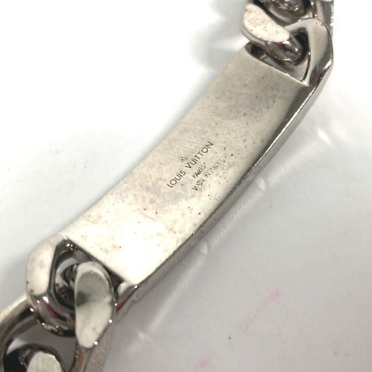 LOUIS VUITTON bracelet M62486 metal Silver Chain bracelet monogram mens Used Authentic