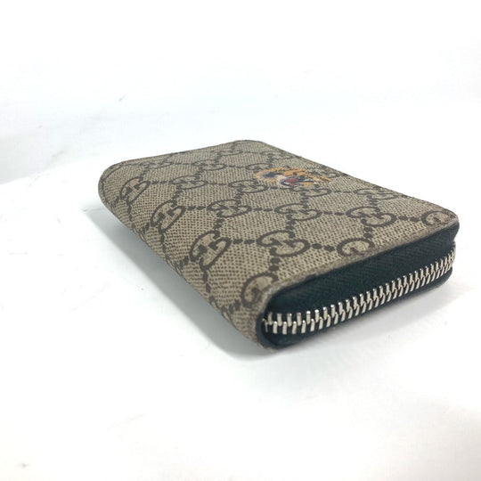 GUCCI Coin case 451276 GG Supreme Canvas beige GG Supreme Tiger Tiger mens Used Authentic