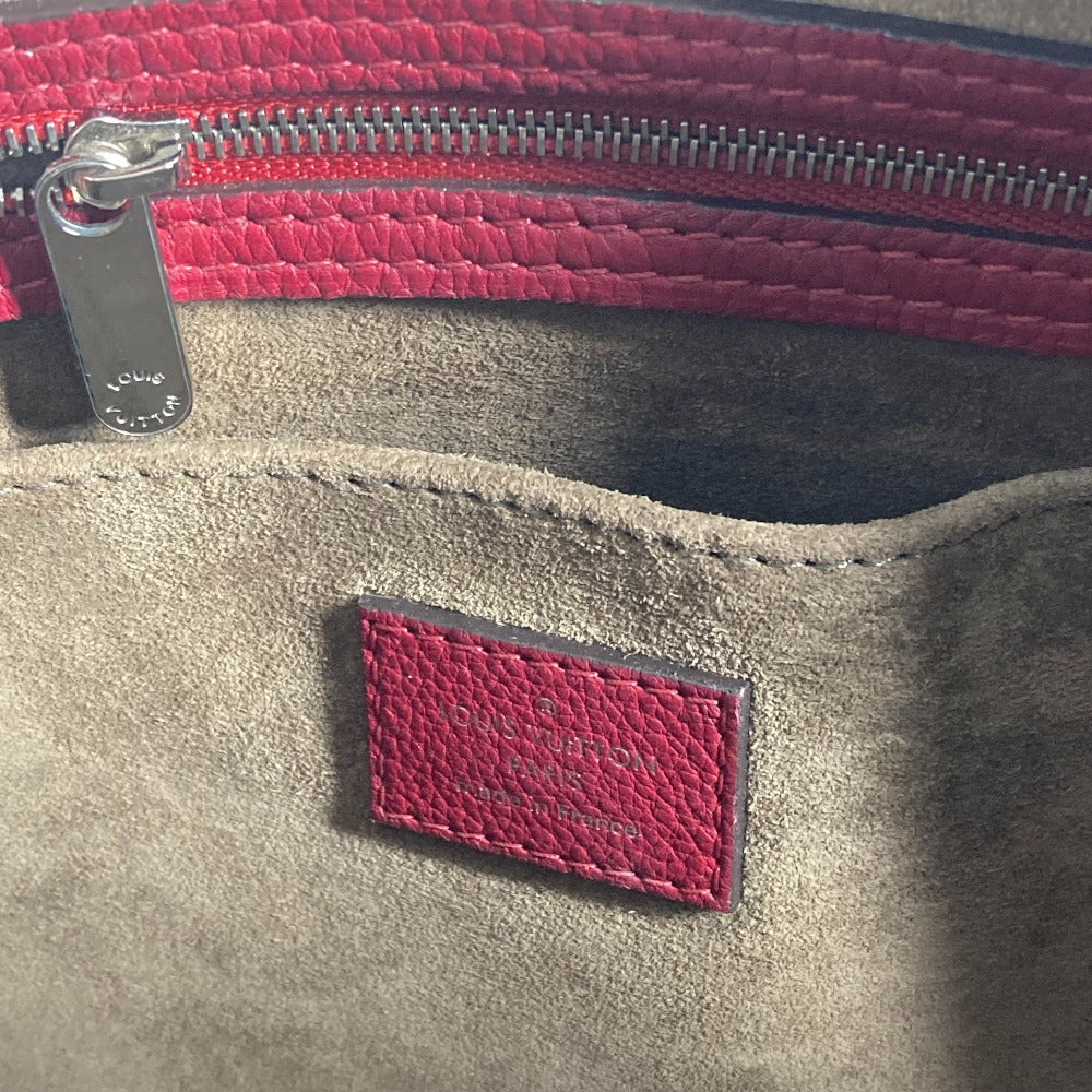 LOUIS VUITTON Handbag M94341  Voca Stains all leather Red Parnasea SC Bag PM Women Used Authentic