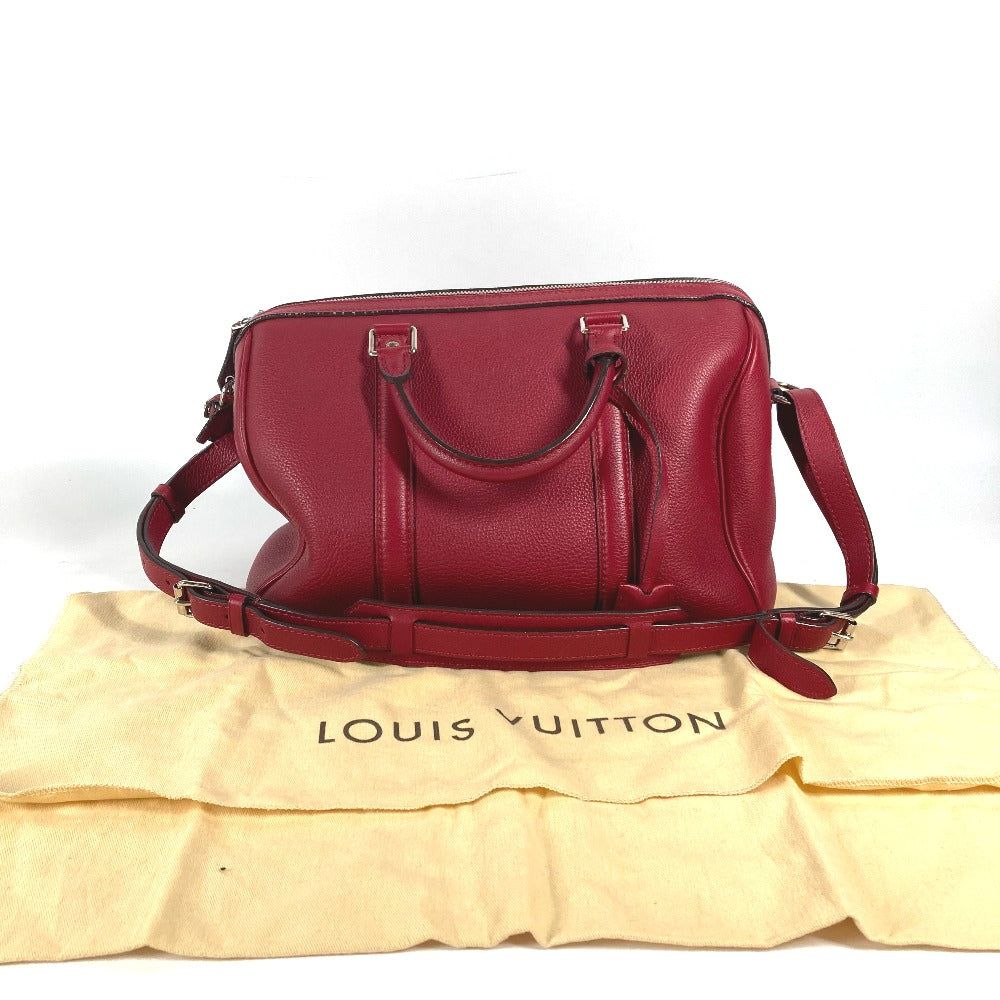 LOUIS VUITTON Handbag M94341  Voca Stains all leather Red Parnasea SC Bag PM Women Used Authentic