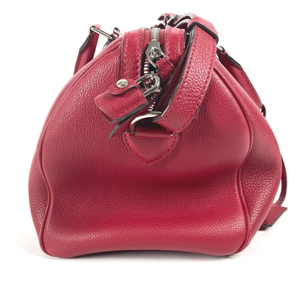 LOUIS VUITTON Handbag M94341  Voca Stains all leather Red Parnasea SC Bag PM Women Used Authentic