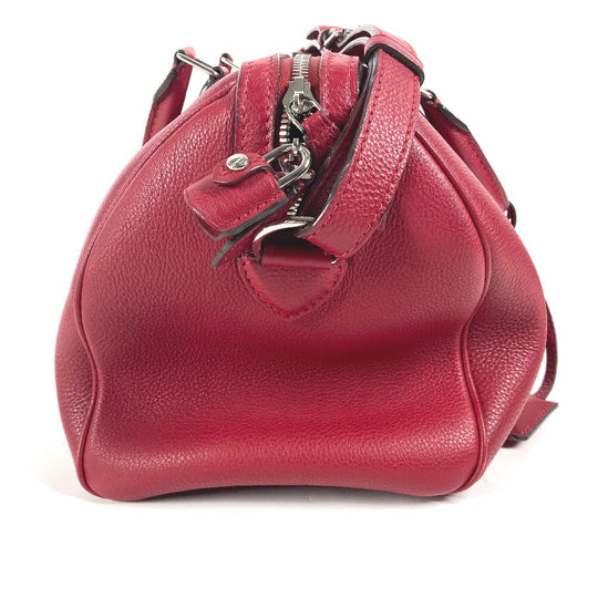 LOUIS VUITTON Handbag M94341  Voca Stains all leather Red Parnasea SC Bag PM Women Used Authentic