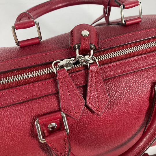 LOUIS VUITTON Handbag M94341  Voca Stains all leather Red Parnasea SC Bag PM Women Used Authentic