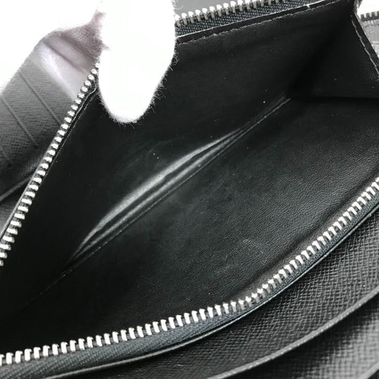 LOUIS VUITTON Long Wallet Purse M30652 Taiga Leather black Taiga Organizer Atoll