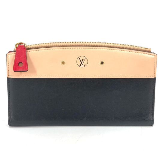 LOUIS VUITTON Long Wallet Purse M67231 leather black By color Portefeuille Steamer Women Used Authentic