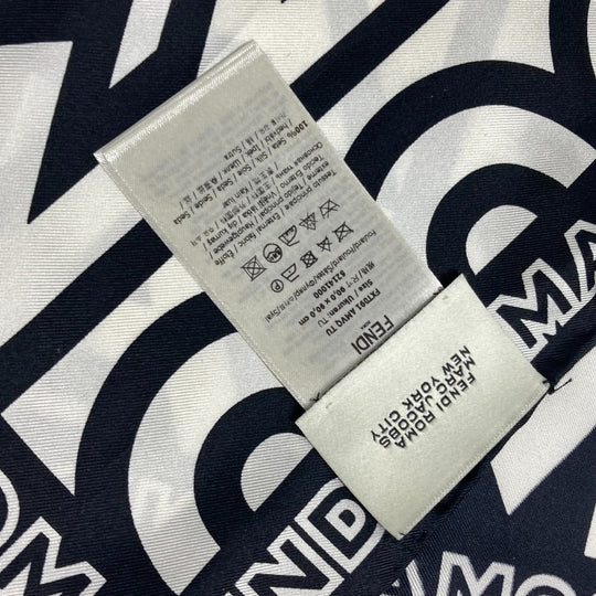 FENDI scarf FXT091 silk black MARC JACOBS Marc Jacobs collaboration logo unisex(Unisex) Used Authentic