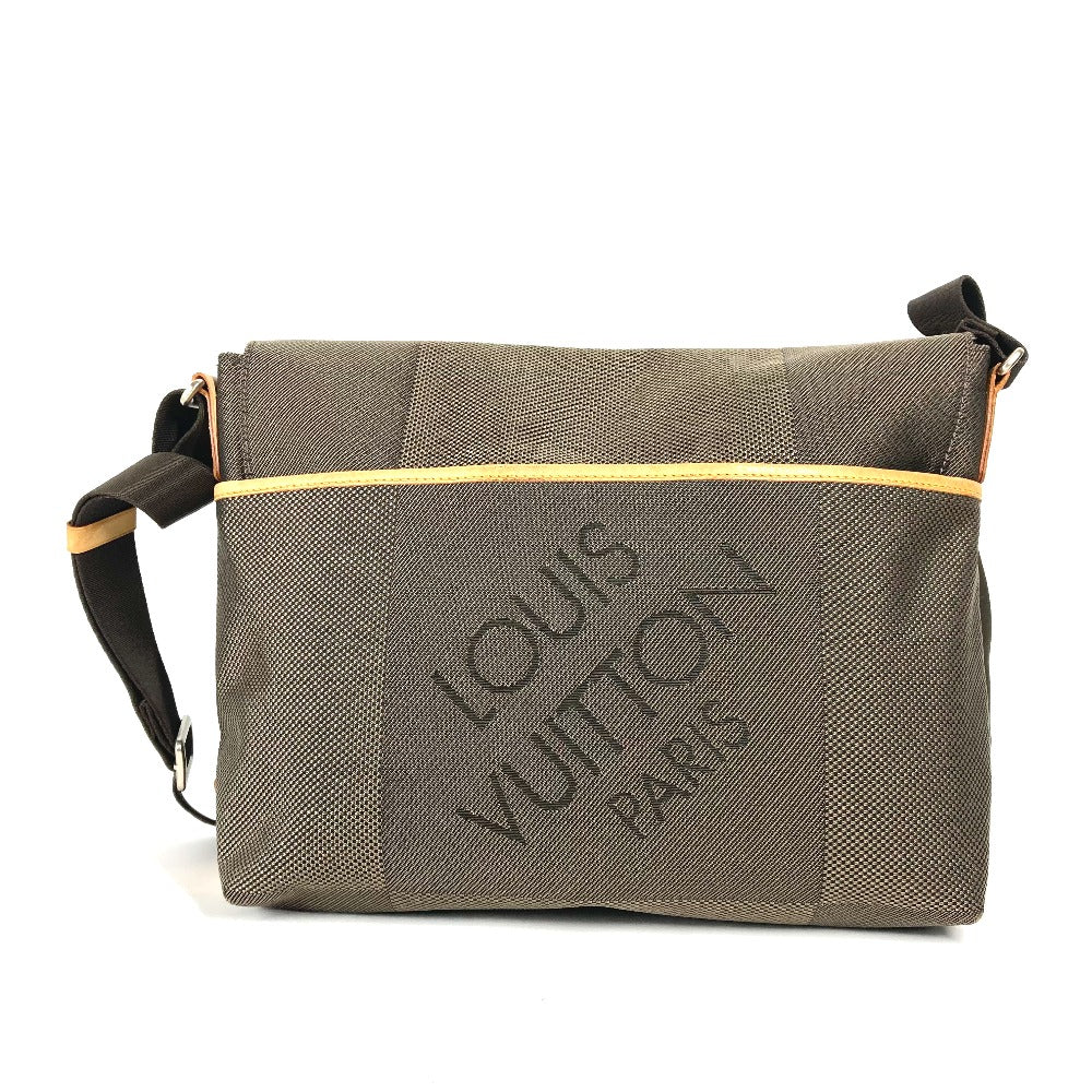 LOUIS VUITTON Shoulder Bag M93077 Damier Jean Canvas khaki Damier Jean Roux mens Used Authentic