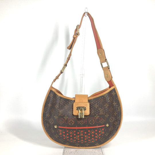 HERMES Tote Bag canvas Red Sac de Pansage Groom Women Used Authentic