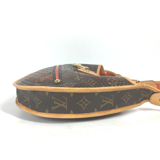 HERMES Tote Bag canvas Red Sac de Pansage Groom Women Used Authentic