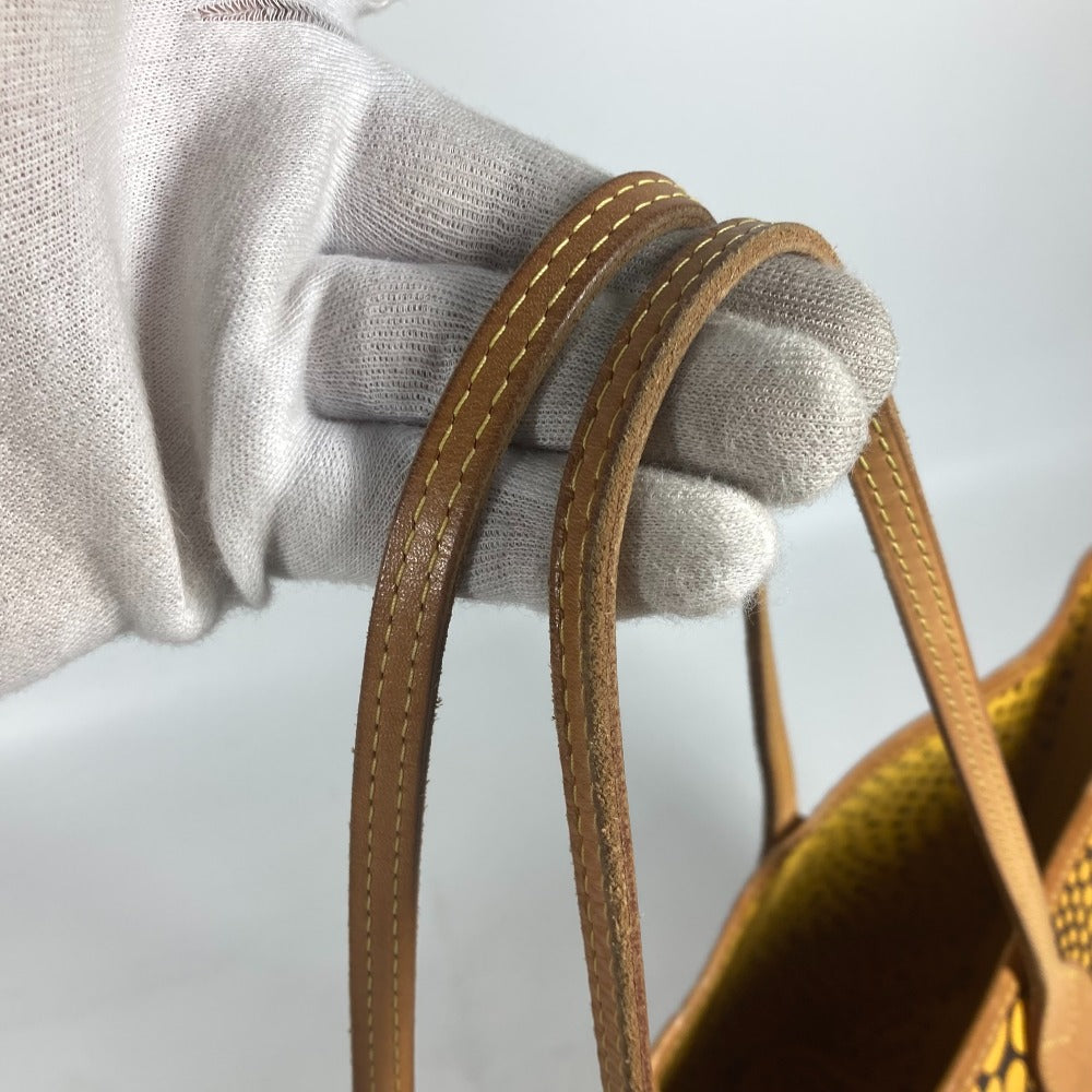 LOUIS VUITTON Tote Bag M40685 Monogram canvas yellow Yayoi Kusama collaboration monogram wave dot Neverfull MM