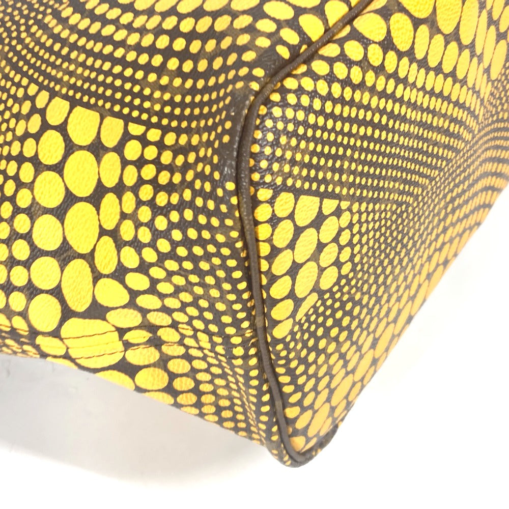 LOUIS VUITTON Tote Bag M40685 Monogram canvas yellow Yayoi Kusama collaboration monogram wave dot Neverfull MM