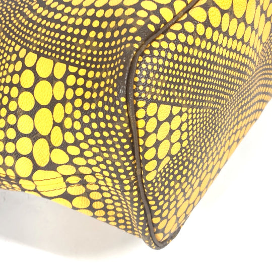 LOUIS VUITTON Tote Bag M40685 Monogram canvas yellow Yayoi Kusama collaboration monogram wave dot Neverfull MM