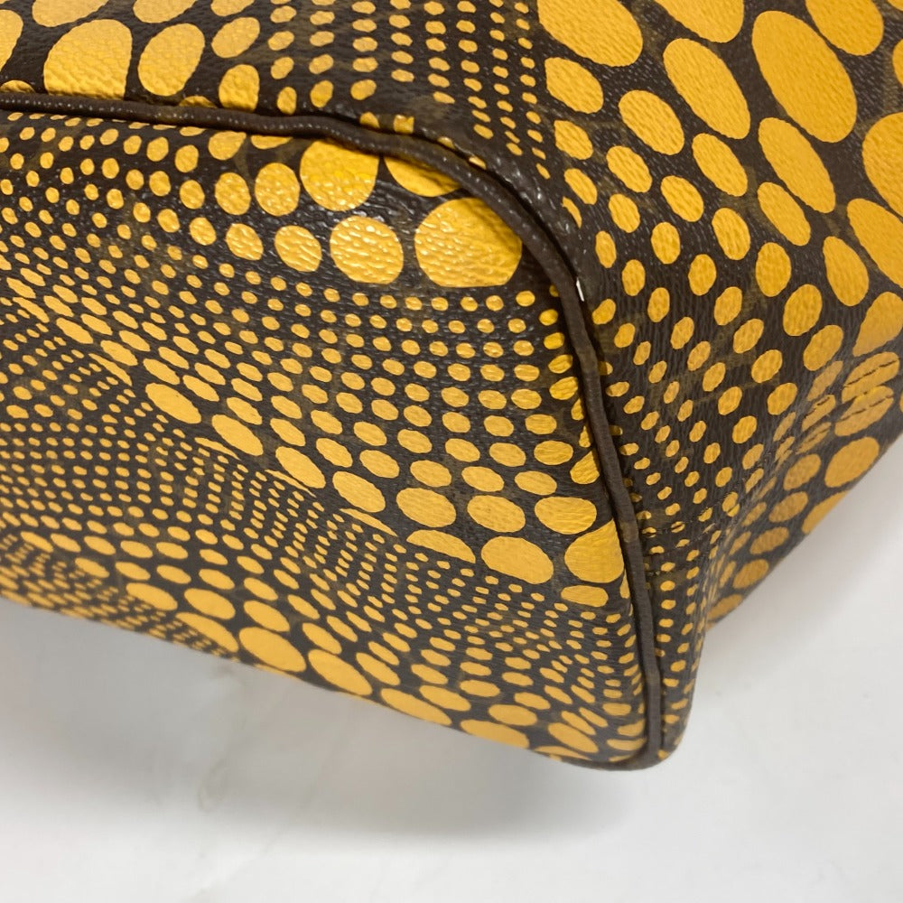 LOUIS VUITTON Tote Bag M40685 Monogram canvas yellow Yayoi Kusama collaboration monogram wave dot Neverfull MM