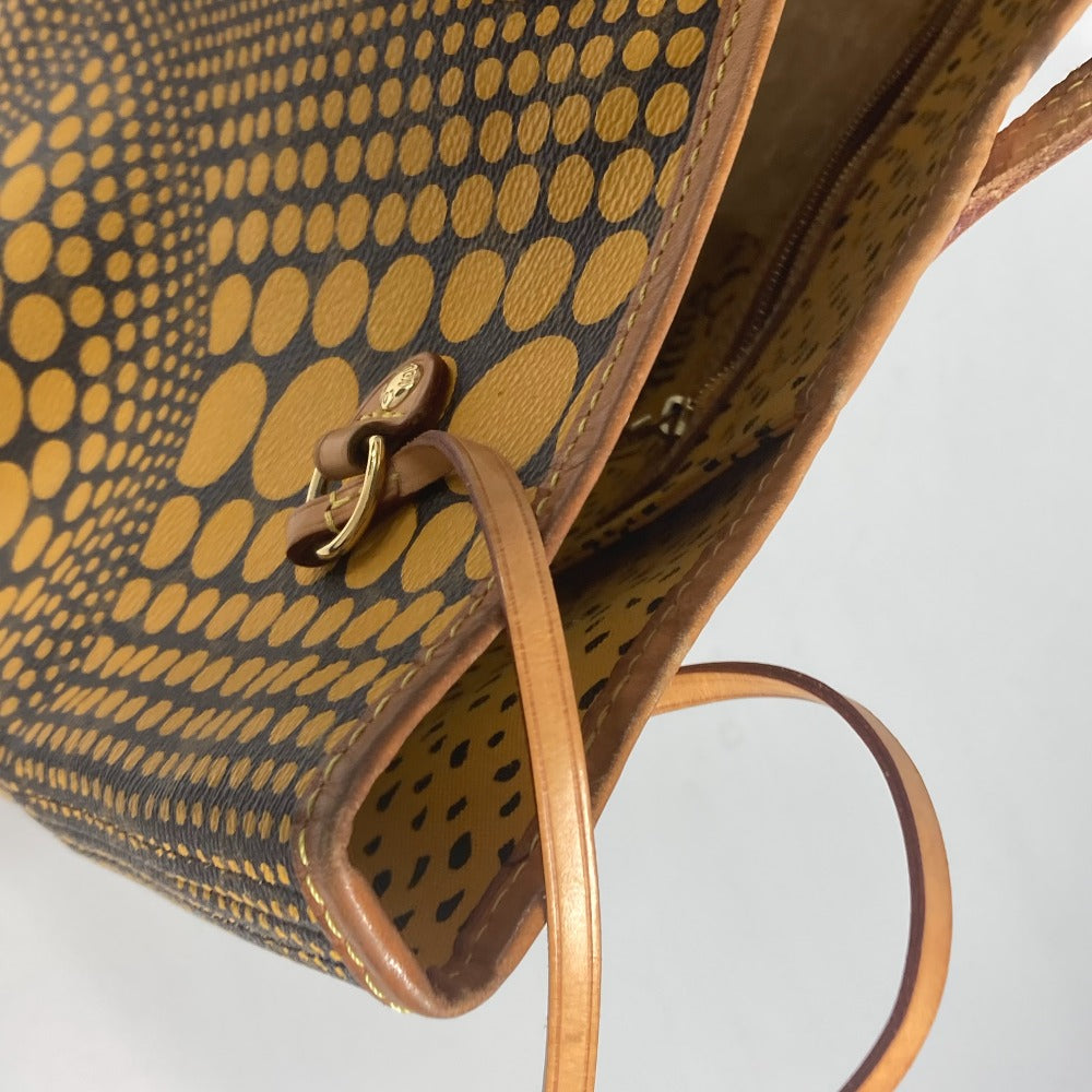 LOUIS VUITTON Tote Bag M40685 Monogram canvas yellow Yayoi Kusama collaboration monogram wave dot Neverfull MM