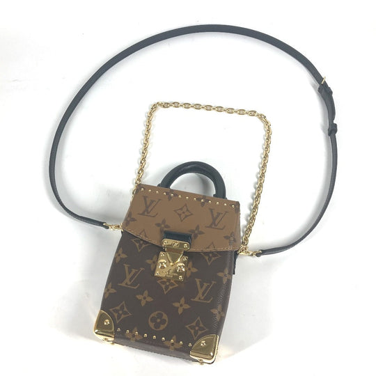 LOUIS VUITTON Shoulder Bag M82465 Monogram reverse canvas Brown Monogram reverse Camera box Women Used Authentic