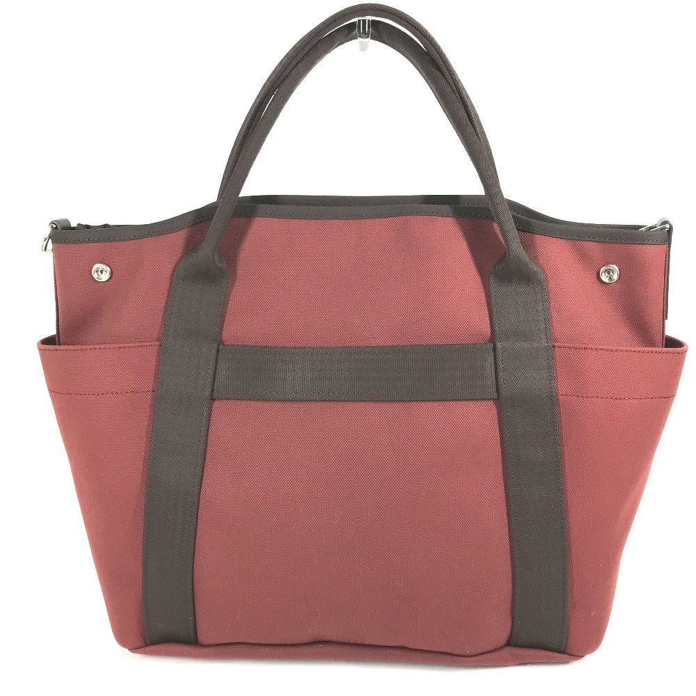 HERMES Tote Bag canvas Red Sac de Pansage Groom