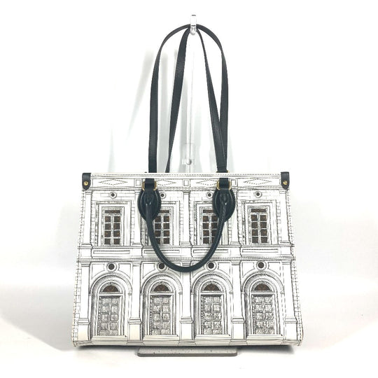 LOUIS VUITTON Shoulder Bag M59264 Calf leather white Nicolas Ghesquire Fornasetti On the Go MM Women Used Authentic