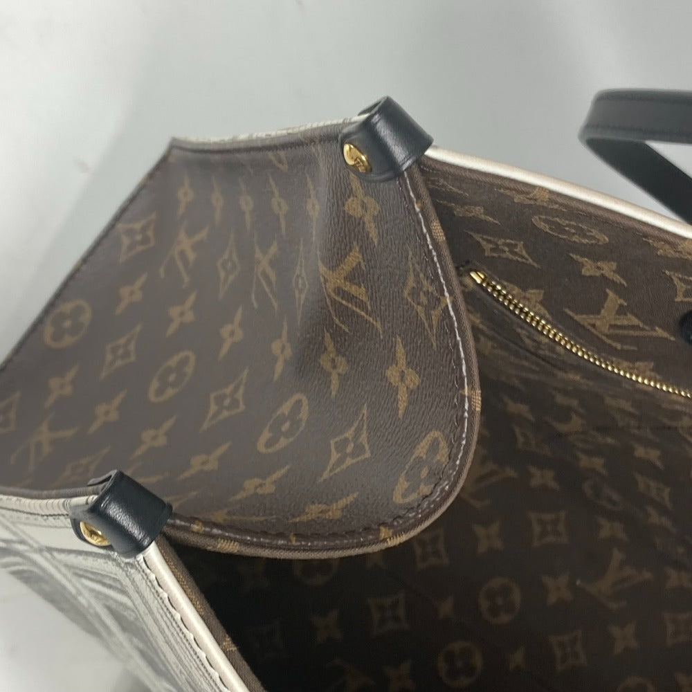LOUIS VUITTON Shoulder Bag M59264 Calf leather white Nicolas Ghesquire Fornasetti On the Go MM Women Used Authentic