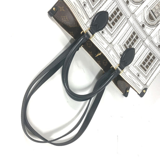 LOUIS VUITTON Shoulder Bag M59264 Calf leather white Nicolas Ghesquire Fornasetti On the Go MM Women Used Authentic