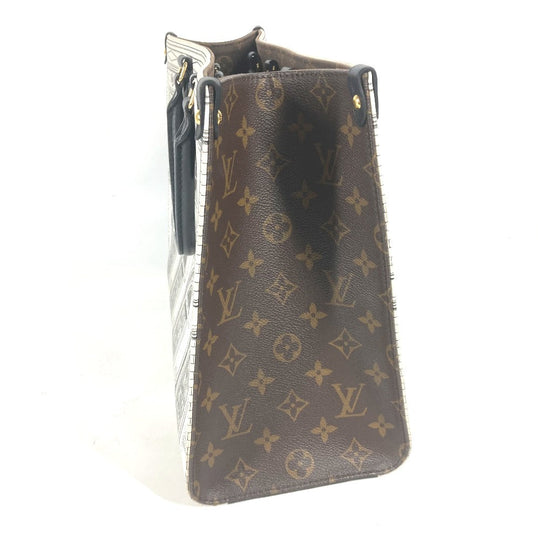 LOUIS VUITTON Shoulder Bag M59264 Calf leather white Nicolas Ghesquire Fornasetti On the Go MM Women Used Authentic